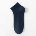 Calzini corti estivi da uomo in cotone traspirante, sottili calze da barca confortevoli. - Blu Notte