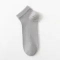 Calzini corti estivi da uomo in rete traspirante grigi casual cotone calzino sportivo - Grigio chiaro
