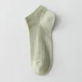 Saliegroene dames zomer dunne mesh korte sokken, ademende katoenen sokken voor dagelijks gebruik. - Eén maat / Groen
