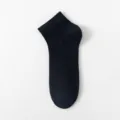 Calzini Uomo Estate Cotone Traspirante Rete Blu Scuro Caviglia Modello Variante Artico - Nero