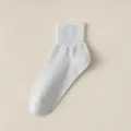 Calcetines de verano mujer media caña color sólido transpirables casual gris claro suave. - Talla única / Gris claro