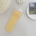 Solid color mid-tube stacked socks for women, breathable summer thin cotton socks, casual style. - One Size / Goose Yellow