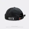 Schwarze Kord Kappe herren damen retro streetwear hip hop miki hut stylische mütze - M (56-58cm) / Schwarz
