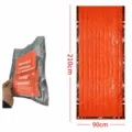 Saco de dormir térmico de emergencia PE película aluminio aspiradora supervivencia 2pz - Bolsa de Almacenamiento Empacada al Vacío Set de 2 Piezas / Naranja