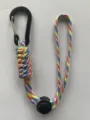 7-core outdoor paracord lanyard with carabiner, colorful anti-lost bag accessory strap. - Mixed 20 cm Rope Length (25 cm Total)