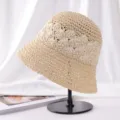 Handgemachter gewebter Strohhut Sommer japanisch vielseitig breite Krempe Sonnenschutz beige - Verstellbar (54-58cm) / Beige