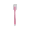Pequeña espátula de silicona, rascador de pasteles translúcido resistente al calor para cocina. - Rosa