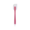 Pequeña espátula de silicona transparente para hornear, raspador de tartas resistente al calor - Rosa rojo