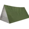 Outdoor emergency survival shelter tent, green thermal Mylar tube tent for camping hiking. - Green Tent Standard Pack