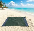Wasserdichte faltbare Outdoor Picknickmatte Stranddecke, tragbare Camping Feuchtigkeitsmatte. - 140*200cm / Hauptteil Armeegrün + Doppelgrau