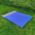 Tragbare faltbare wasserdichte Picknickmatte Outdoor Camping blau grau Stranddecke mit Heringen - 200*210cm / Königsblau und Grau