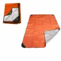 Outdoor waterproof camping mat and thermal emergency picnic blanket, portable and durable. - 150x210cm / Orange