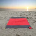 Tragbare wasserdichte Strandmatte Picknickdecke, rot-graue faltbare Outdoor Camping Ausrüstung. - 140*200cm / Rot mit doppeltem Grau