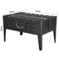Barbecue charbon de bois pliable portable 50x31x30 cm idéal pour camping cuisine en plein air. - A723