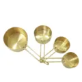 Copper plated stainless steel measuring cups set of 4 pieces for kitchen baking use - Copper-Plated 4-Piece Measuring Cup Set