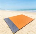 Tapis de pique-nique de plage étanche pliable, matelas de camping extérieur en orange et gris. - Orange Et Gris