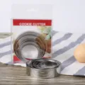 Ronde koekjessnijders set van roestvrij staal met PVC verpakking voor heerlijk bakken en taarten. - Rond / PVC Doos