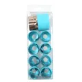 Stainless steel vegetable fruit cutter set cartoon cookie biscuit molds for baking. - 10-Piece Set (1 Large + 9 Small) / Blue