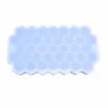 Silicone honeycomb ice cube tray with lid 37 grids flexible ice maker kitchen tool main view - 140g with Lid / Blue