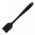 Black 21cm silicone basting brush for baking, pastry, and barbecue oil brushing. - Seamless One-Piece Small Basting Brush (Black)