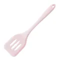 Pink silicone slotted spatula for non-stick cookware kitchen cooking tool and baking. - S / Pink