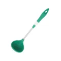 Green silicone soup ladle with metal handle and hanging hole for kitchen cooking non-stick pan - Soup Spoon / Grass Green