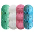 Silicone ice cube tray mold with 3 cavities, flexible multi-color ice maker for home use. - 3-Hole Diamond Ice Ball Mold (with Lid) / Random Color
