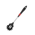 Silicone pasta server spaghetti spoon kitchen utensil black and red heat resistant cooking tool - Pasta Server / Black