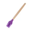 Silikon Backpinsel mit Holzgriff, lila Pinsel zum Kochen, Braten und Backen in der Küche. - Lila