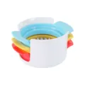 3-in-1 ABS Egg Slicer Multi-Functional Kitchen Tool Stainless Steel Wire Cutting Gadget - 3-Tier Egg Slicer with White Base