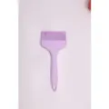 Wide face silicone oil brush in light purple, versatile kitchen and baking tool model. - Purple