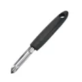 Edler Gemüseschäler aus Edelstahl mit ergonomischem schwarzem Griff für die Küchenarbeit - Gerader Sparschäler