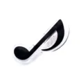 Transparent music note sheet music clip, creative piano book page holder for stationery. - Music Note Clips / Blue