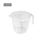 1000ml plastic measuring cup with handle and triple scale for kitchen baking and cooking. - 1000ml