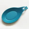 Teal Silicone Spoon Rest Kitchen Utensil Holder Heat Resistant Rest Pad for Cooking Spoons - Navy Blue