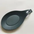 Dark Grey Silicone Spoon Rest Kitchen Utensil Holder Heat Resistant Rest for Cookware - Gray