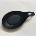 Poggiacucchiaio in silicone nero resistente al calore supporto utensili cucina tappetino antispruzzo - Nero