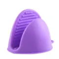 Purple silicone oven mitt heat resistant pinch grip pot holder kitchen baking tool non slip - Purple