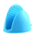 Blue silicone mini oven mitt heat resistant pinch grip kitchen baking tool baking accessory - Blue