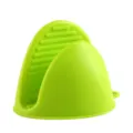 Green silicone pinch mitt heat resistant pot holder for baking kitchen microwave cooking tool - Green