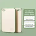 Wheat straw double-sided antibacterial cutting board in green grape color for kitchen use - Medium (36x29x1cm) / Green
