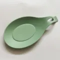 Poggiacucchiaio in silicone verde supporto per utensili da cucina resistente al calore - Verde Bambù