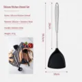 Stainless steel silicone spatula for home kitchen, high temperature resistant cooking tool. - 304 Stainless Steel Handle Spatula