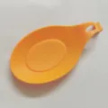 Porta cucchiaio in silicone arancione per utensili da cucina supporto resistente al calore. - Arancione