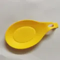 Poggiacucchiaio in silicone giallo resistente al calore per utensili da cucina e mestoli - Giallo