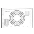 Large non-stick fiberglass silicone kneading mat with scale and measurement conversion for baking. - 40*60cm / Black