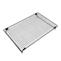 Black wire cooling rack for baking, non-stick metal mesh cake and bread drying tray. - Adjustable Legs (Large Size)