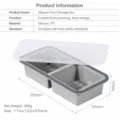 Silicone Segmented Fresh Keeping Box Microwave Safe Grey Storage Food Container SKU Item - 2-Compartment Lunch Boxes