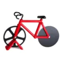 Tagliapizza bici doppia ruota creativo rotella taglia pizza utensile cucina rosso - Rosso