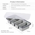 Silicone divided fresh keeping box microwave safe kitchen food storage container with lid - 4-Compartment Lunch Boxes